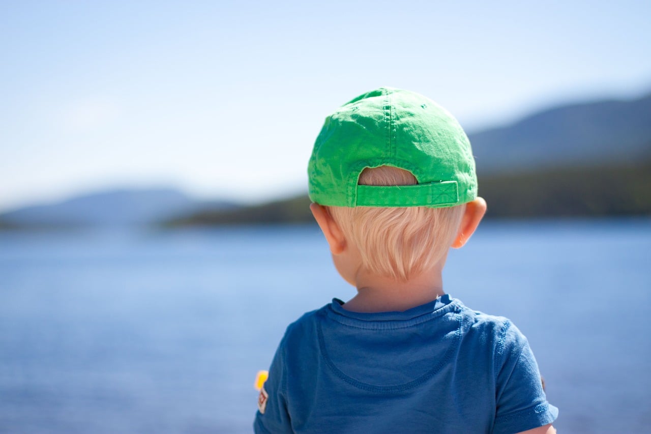 child, beach, nature, summer, boy, caps, blue, water, summer vibes, sunlight, sun